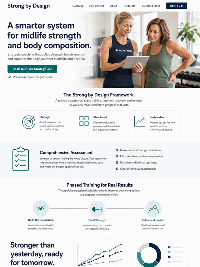 Systematic, precise trainer website example